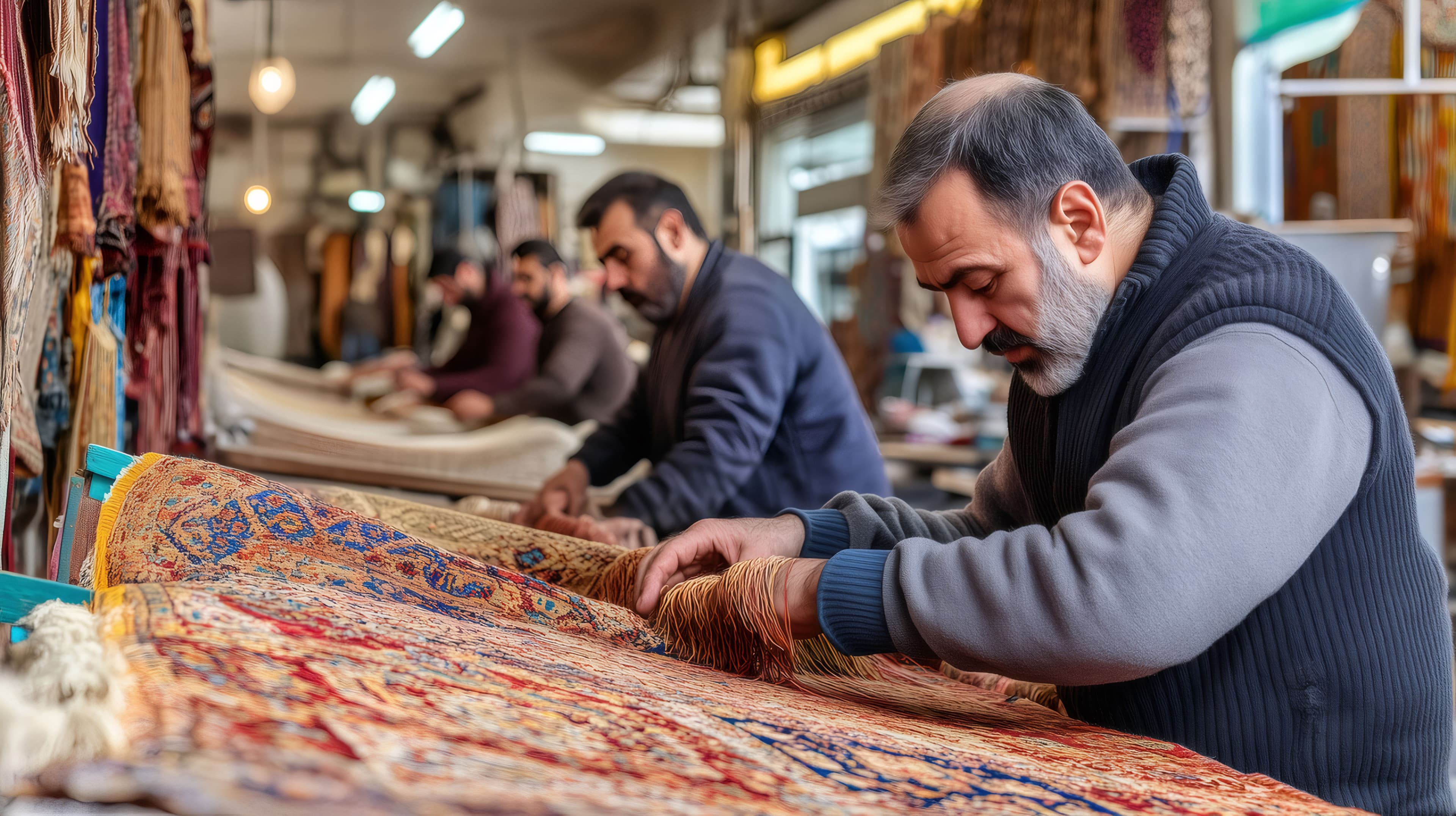 Antique carpet restoration
